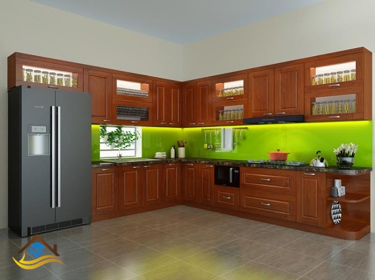 TỦ BẾP GỖ XOAN ĐÀO - NC9